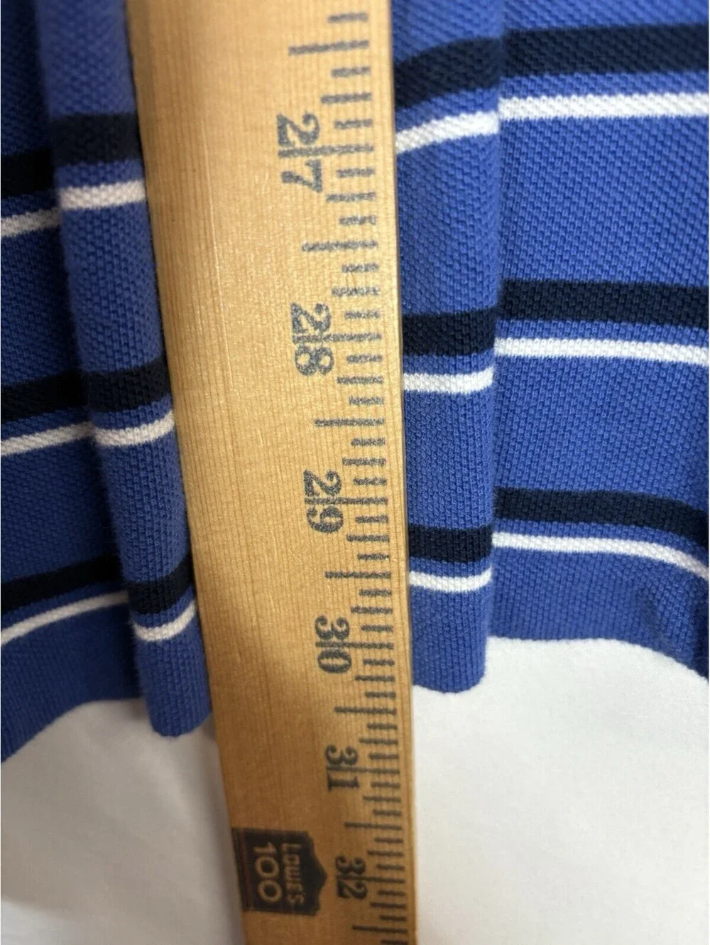 Polo Ralph Lauren Custom Fit Polo Shirt XL Blue Striped Pony Cotton Men